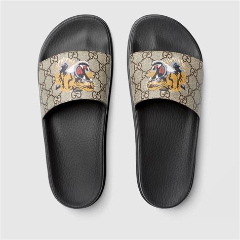 gucci tiger slides men's.